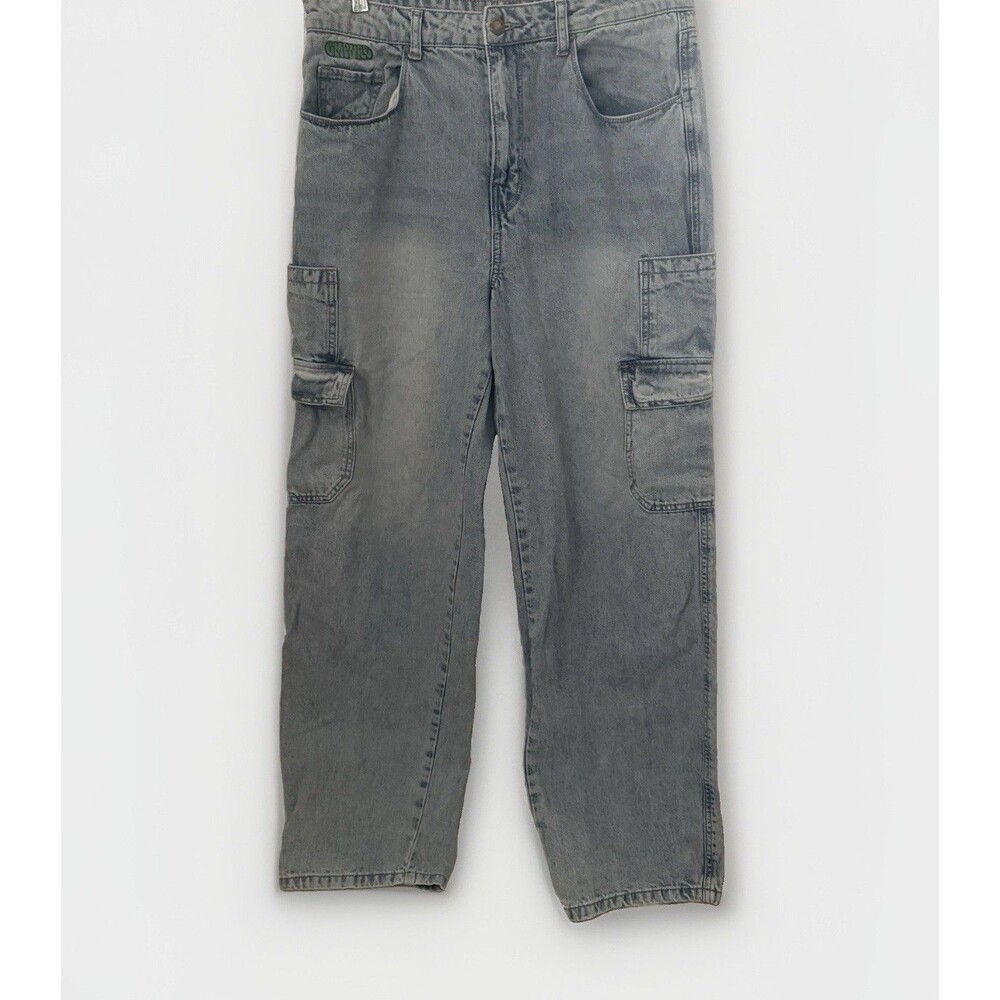 Empyre Tori Cargo Jeans Skater Streetwear Denim Wide Leg Pants Womens Size 13